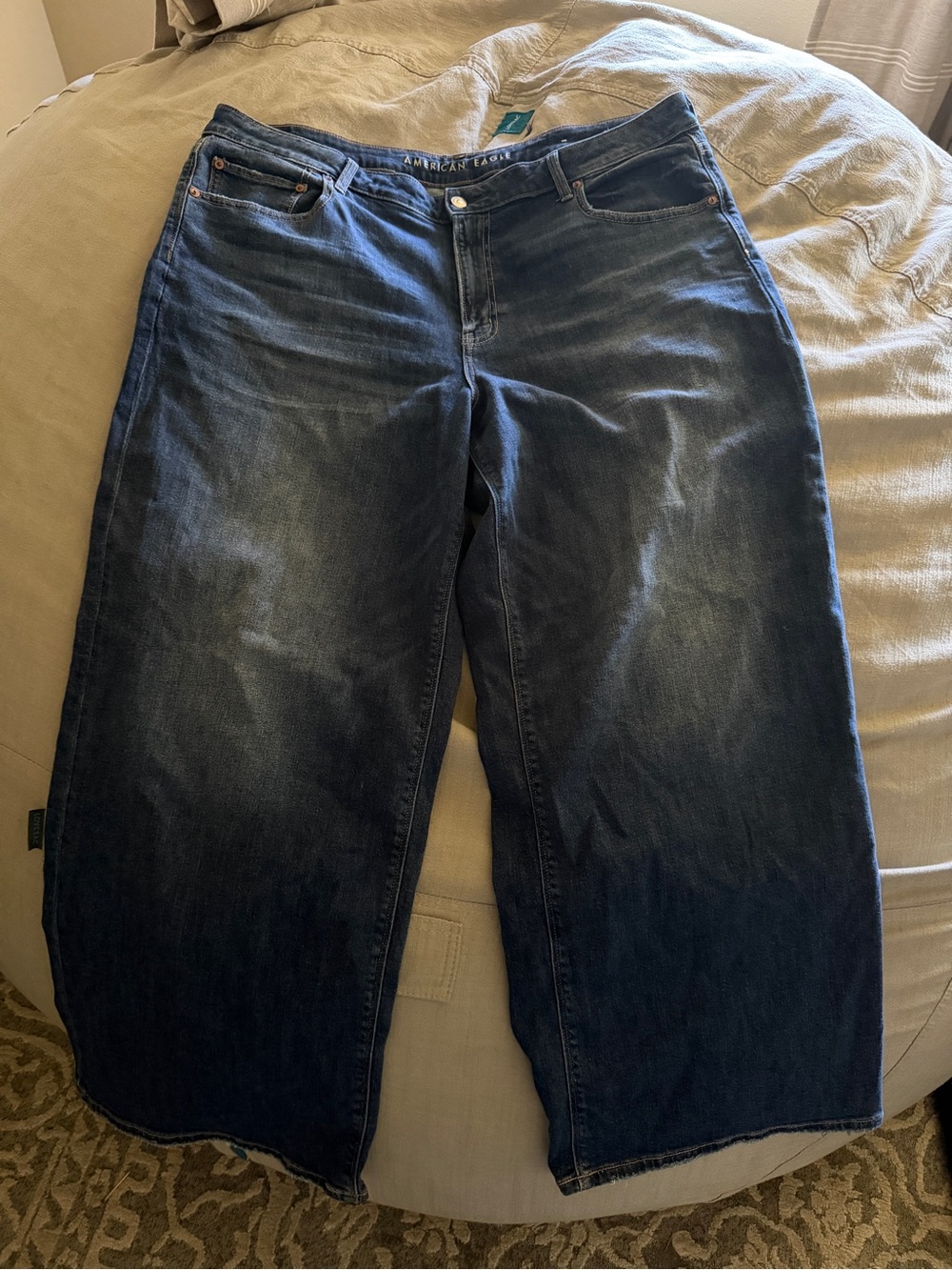 American Eagle Dark Wash Wide Leg Jeans Size 18